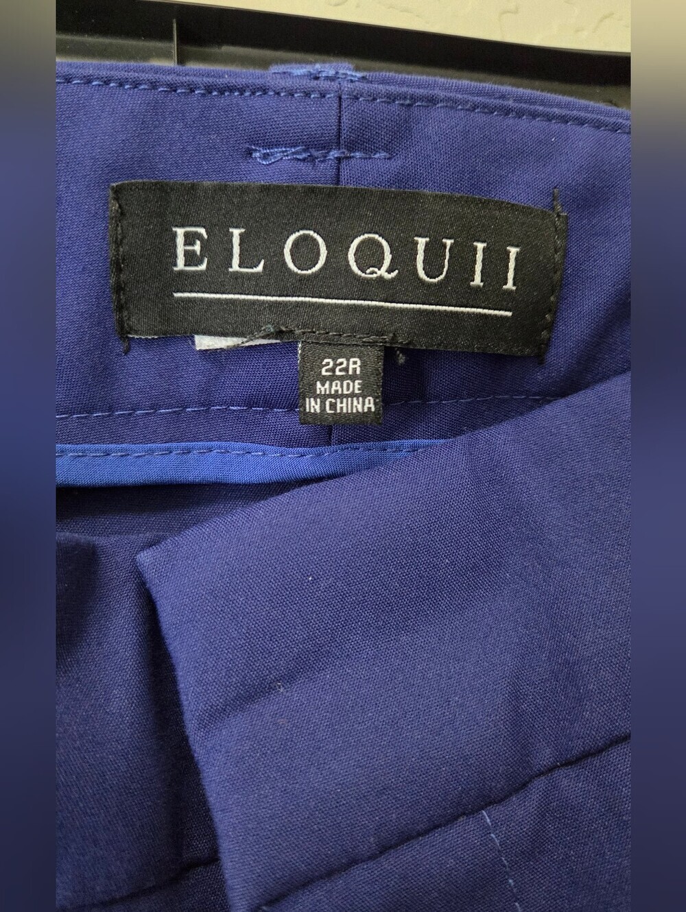 ELOQUII Kady Fit Double Weave Ankle Pants Cobalt Blue Plus Size 22 Career Office - Picture 9 of 14
